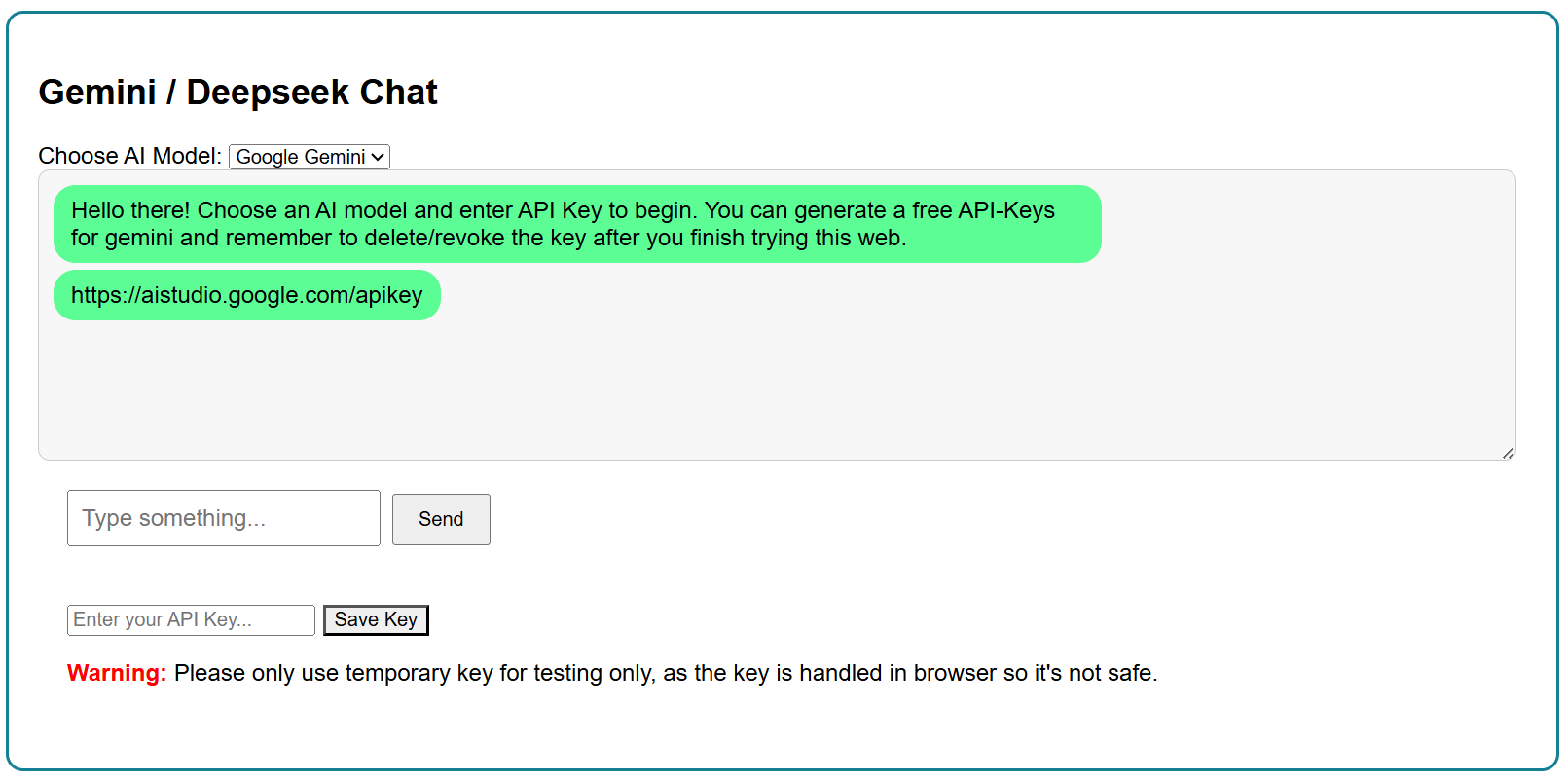 AI Chat App Screenshot